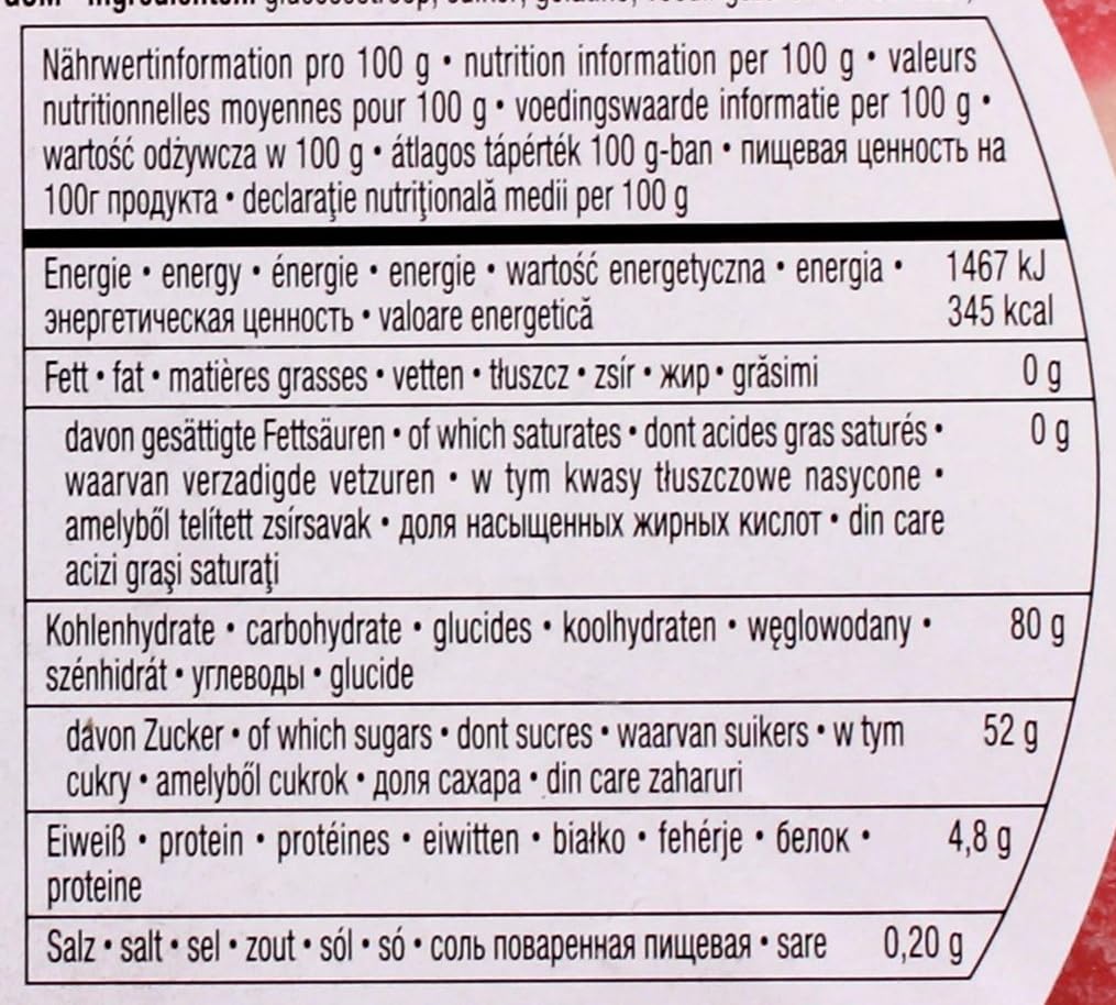 Trolli Strawberry Kiss Nährwerttabelle