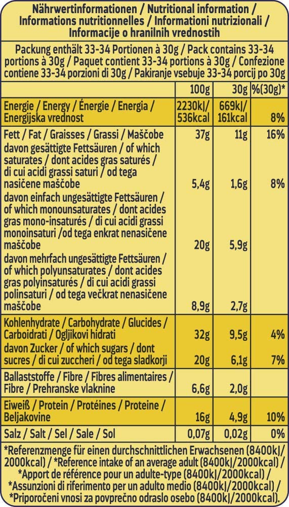 Ültje Studentenfutter Nährwerttabelle