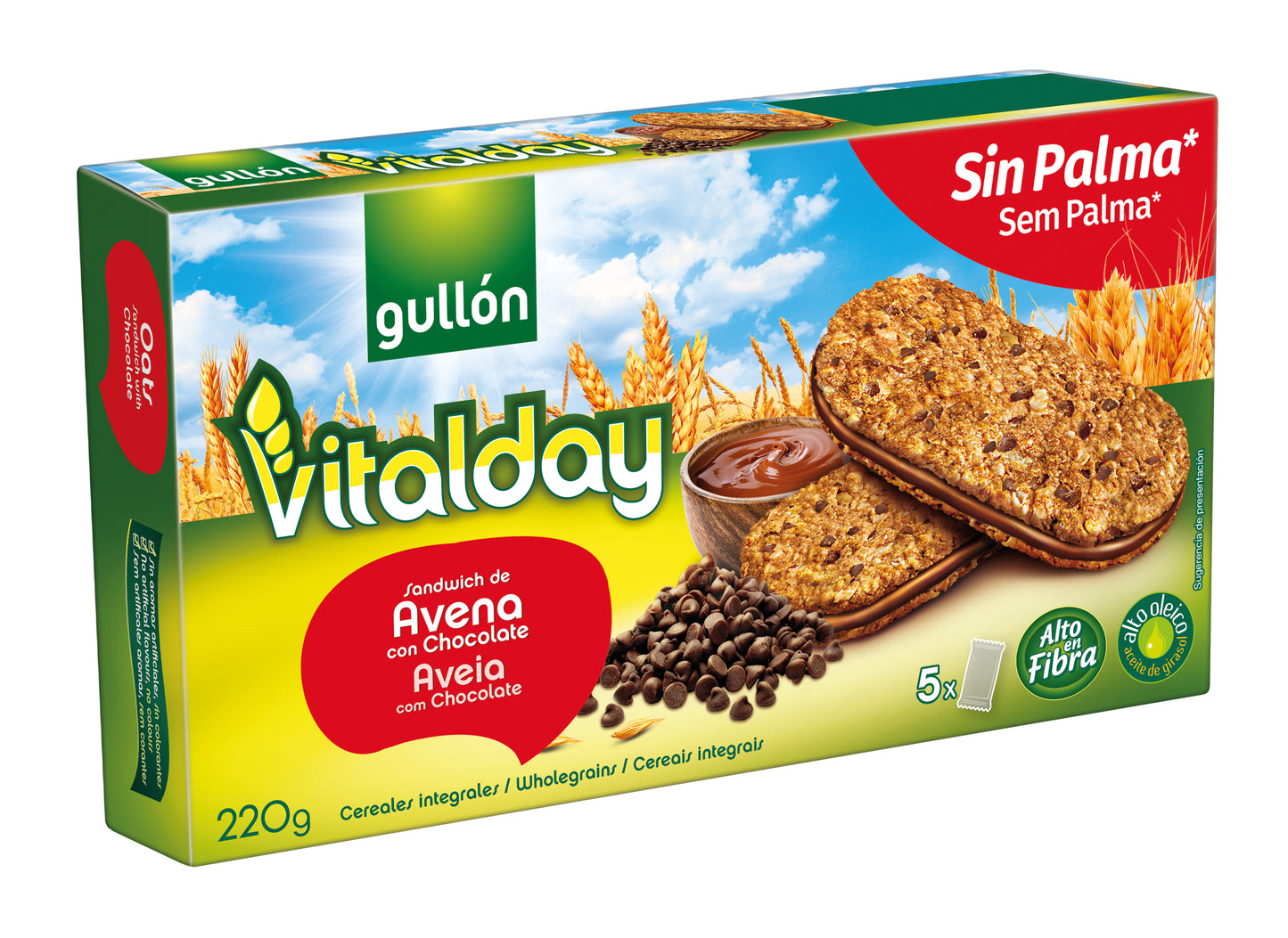 Gullon sandwich choco Vitalday 220g MHD:19.06.2026