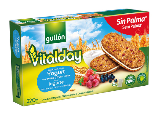 Gullon Sandwich mit Joghurt und Beerenfüllung Vitalday 220gMHD:30.05.2026