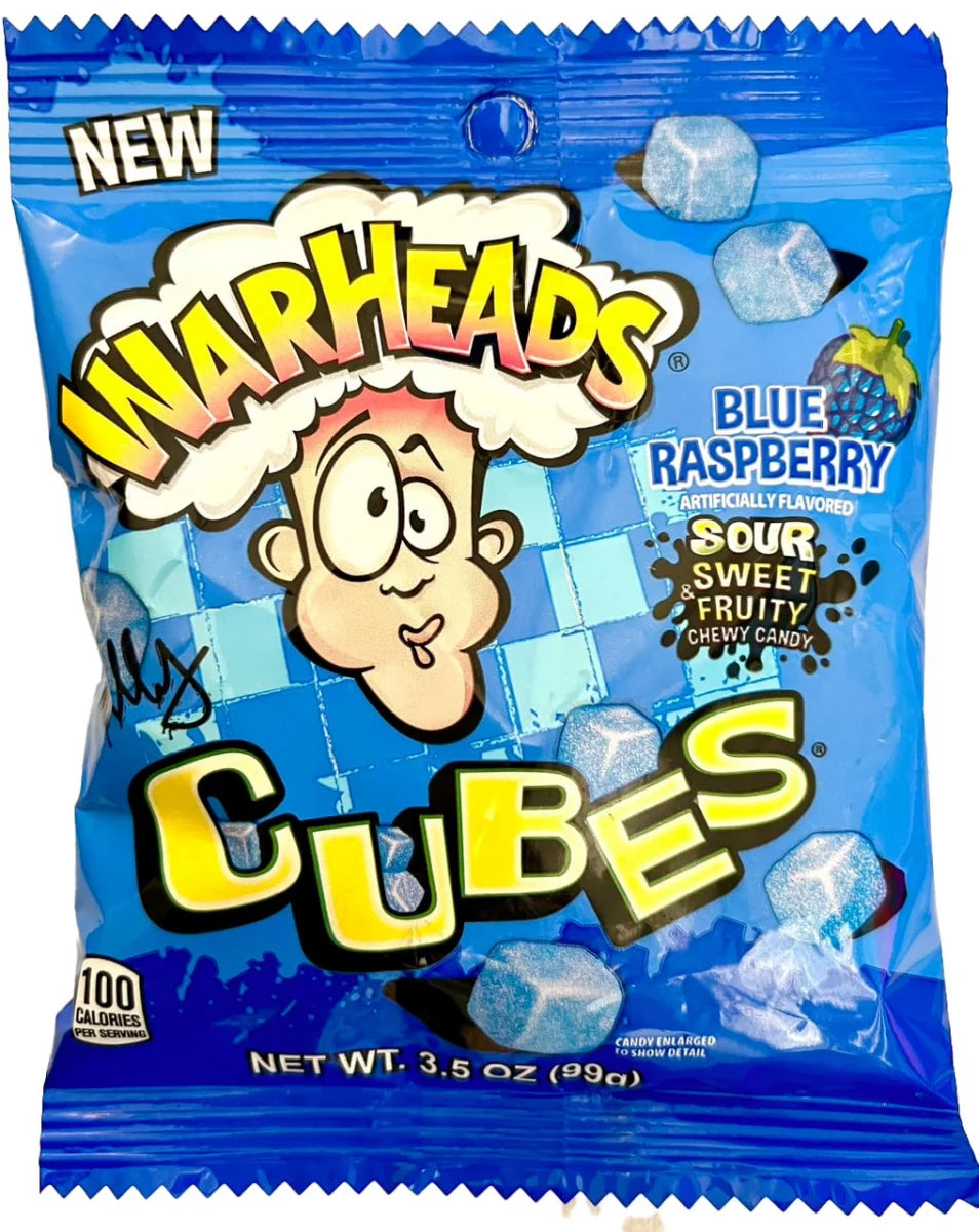 Warheads Cubes Blue Raspberry 99g MHD:09.2025