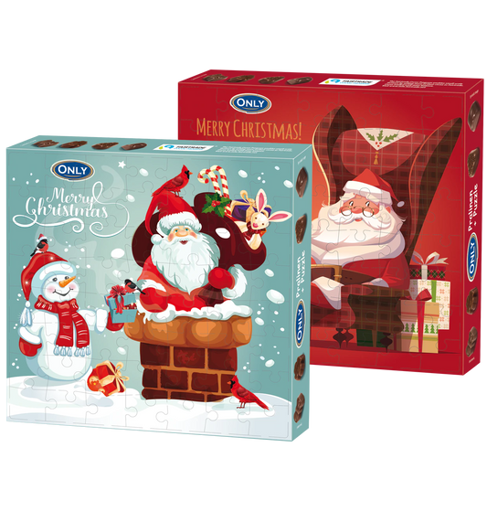 Weihnachten Pralinen mit Milchfüllung und Puzzle 120g MHD:10.2025
