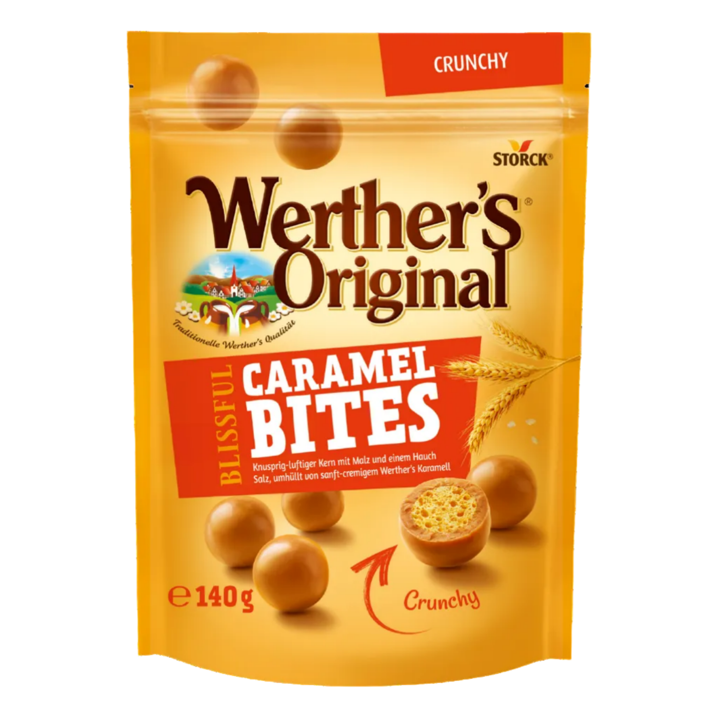 Werther's Original Blissful Caramel Bites Crunchy 140g
