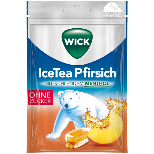 Wick IceTea Pfirsich ohne Zucker 72g  MHD:03.2027