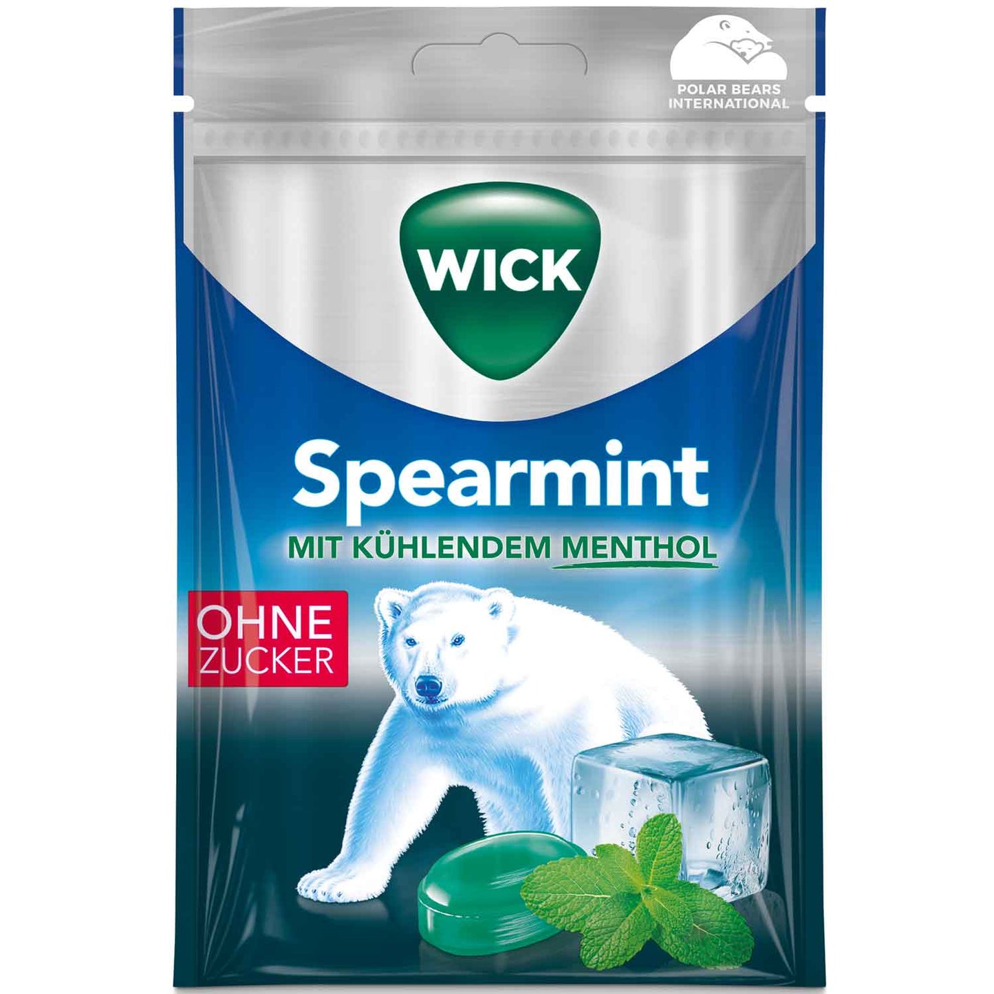 Wick Spearmint ohne Zucker 72g MHD:03.2027