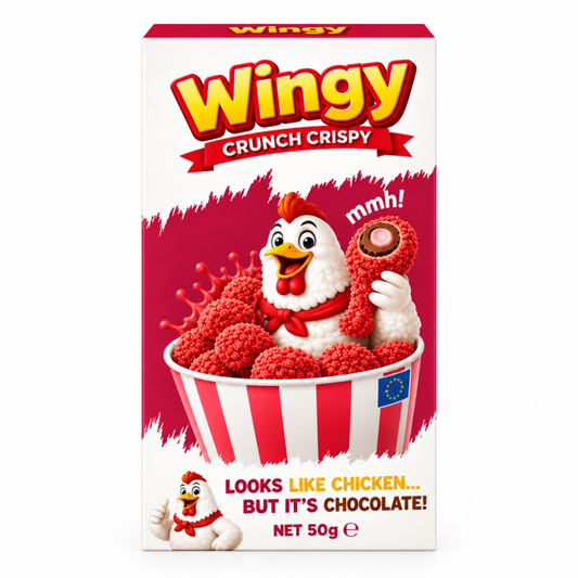 Wingy Strawberry Chicken Chocolate 50g