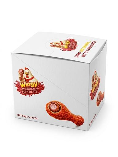 Wingy Strawberry Chicken Chocolate 12 x 50g