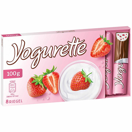 Yogurette mit Erdbeergeschmack - 8 x 12,5g MHD:27.10.2024