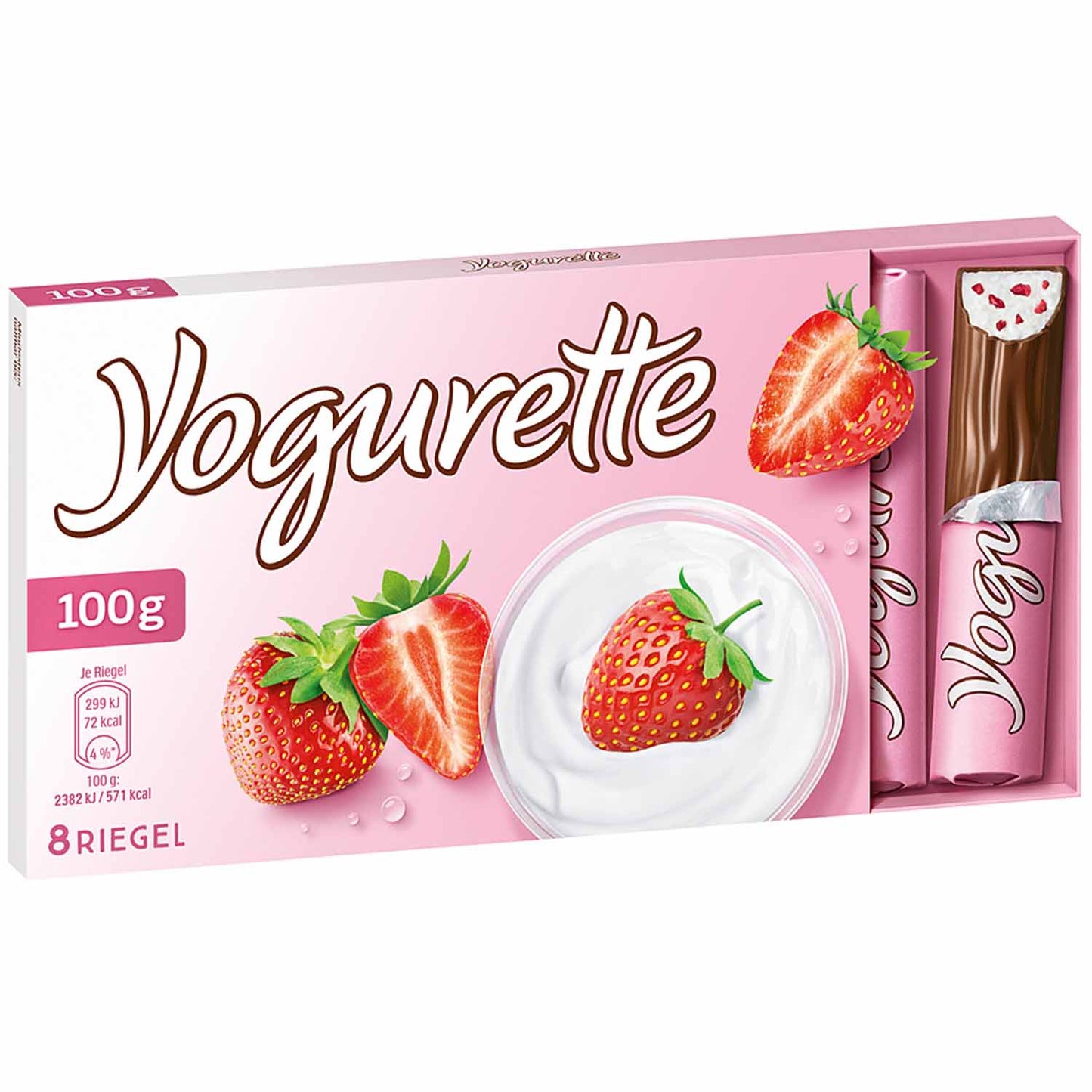 Yogurette mit Erdbeergeschmack - 8 x 12,5g MHD:27.10.2024 - Lecker24