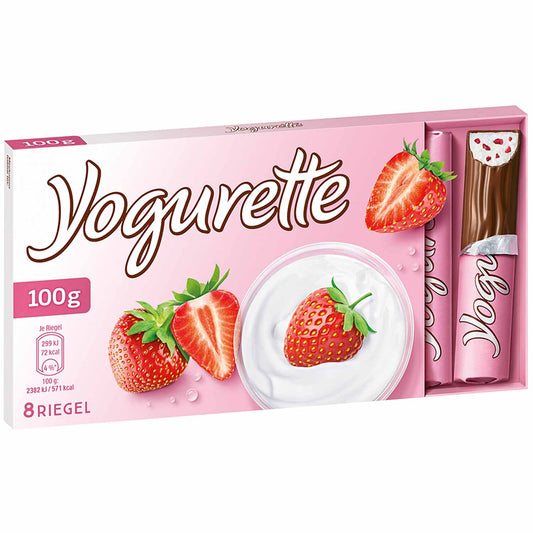 Yogurette mit Erdbeergeschmack - 8 x 12,5g MHD:27.10.2024 - Lecker24