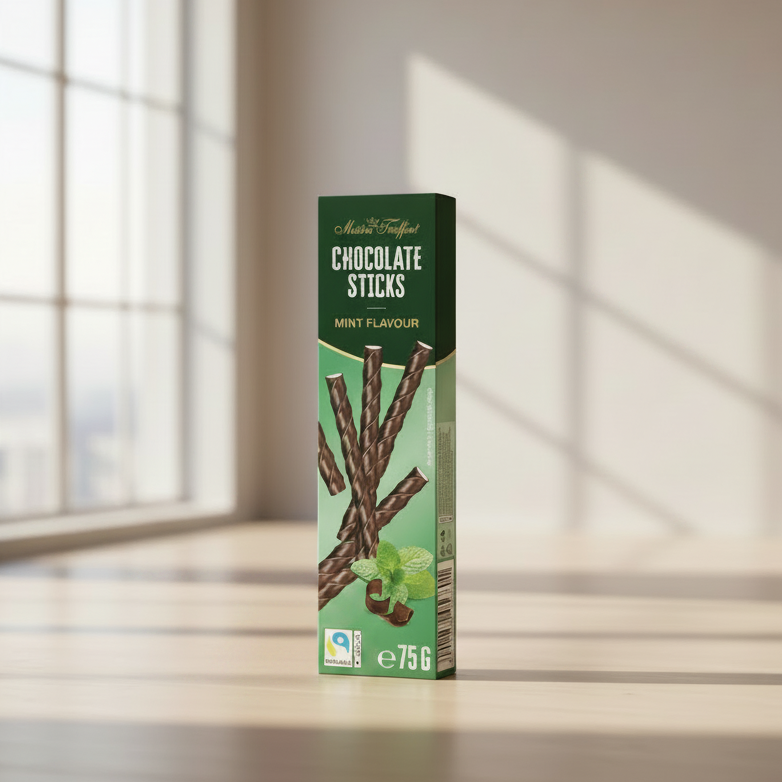 Zartbitterschokoladesticks Minze 75g