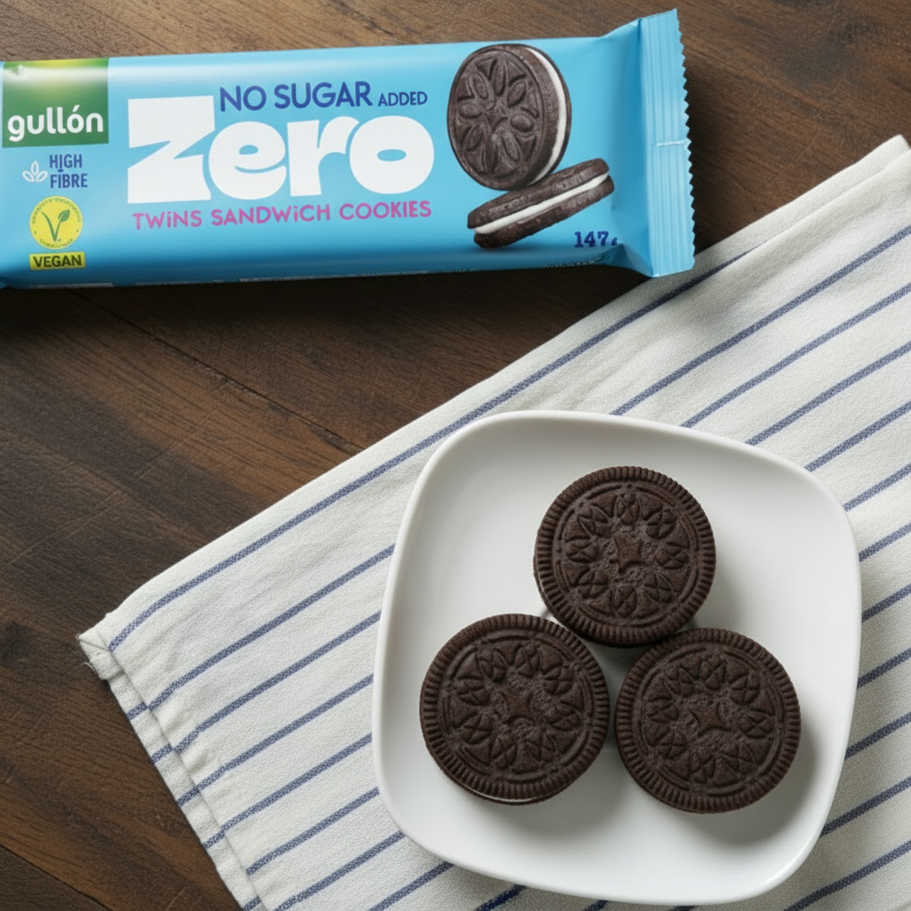 Gullón No Sugar Added Twins Cocoa Sandwich Cookies 5 x 147g