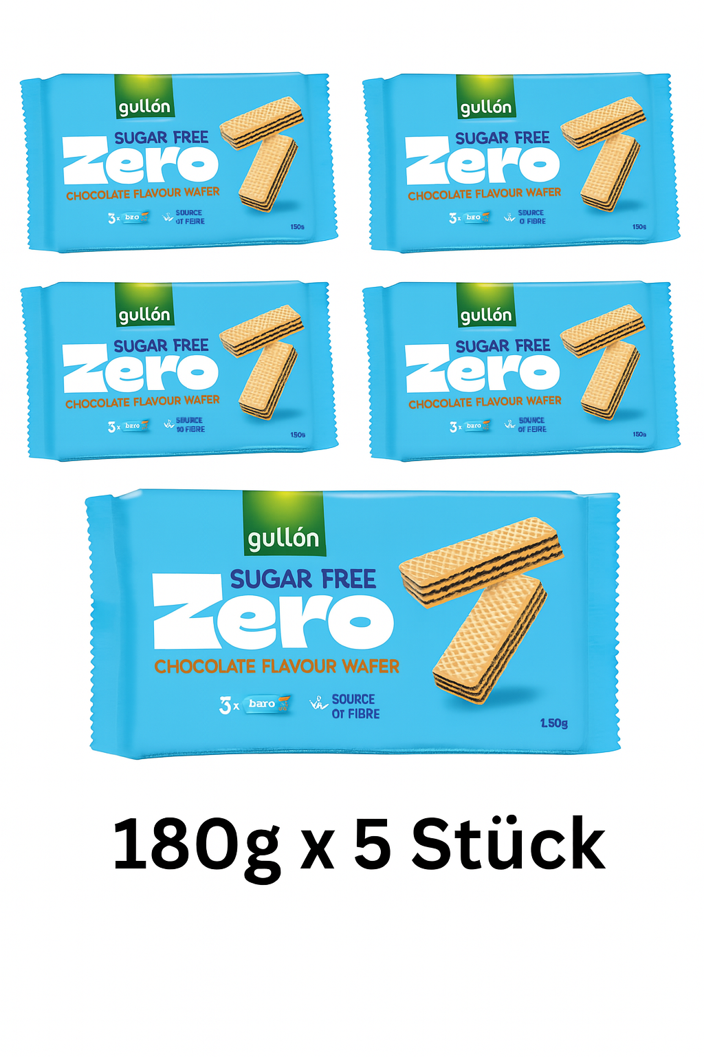 Gullon Sugar Free choco Wafer 180g x 5