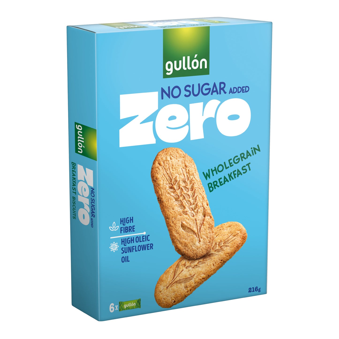 Gullón No Sugar Added Zero Wholegrain Breakfast 216g (6x)